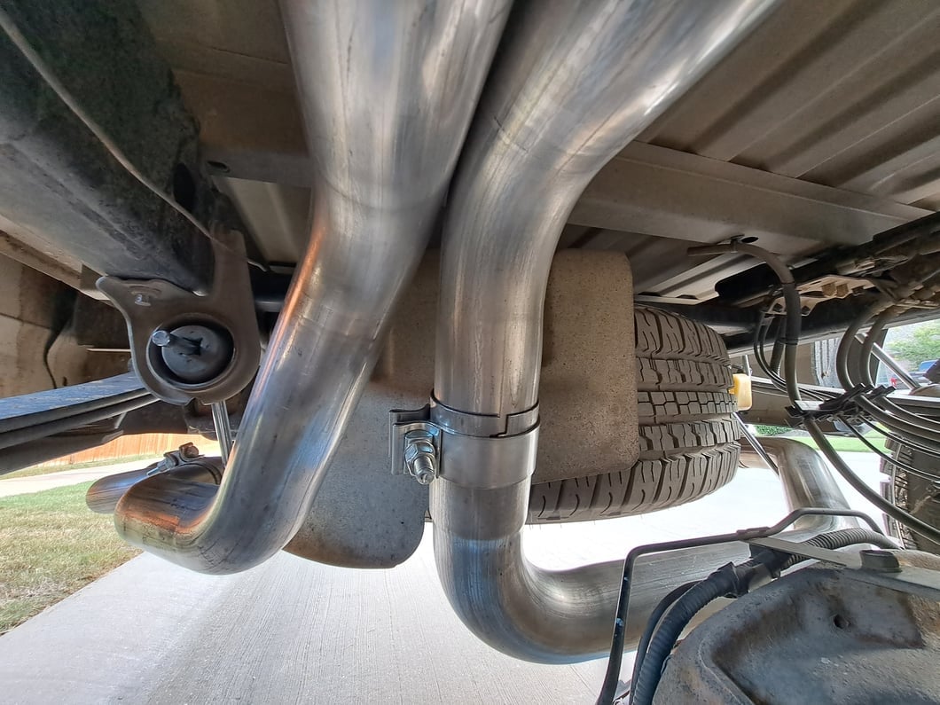 C&L Dual Exhaust System with Polished Tips; Side/Rear Exit (15-20 2.7L EcoBoost F-150)