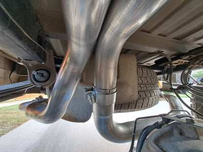 C&L Dual Exhaust System with Polished Tips; Side/Rear Exit (15-20 2.7L EcoBoost F-150)