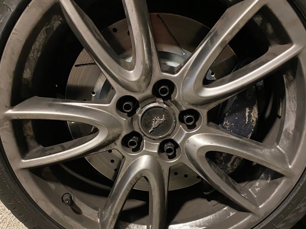 C&L Super Sport Cross-Drilled and Slotted Rotors; Front Pair (11-14 Mustang GT w/ Performance Pack; 12-13 Mustang BOSS 302; 07-12 Mustang GT500)