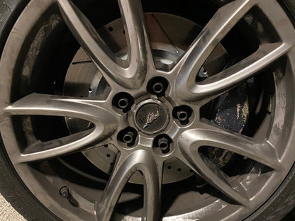 C&L Super Sport Cross-Drilled and Slotted Rotors; Front Pair (11-14 Mustang GT w/ Performance Pack; 12-13 Mustang BOSS 302; 07-12 Mustang GT500)