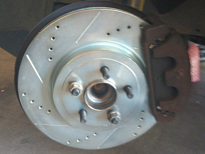 C&L Super Sport Brake Rotor and Pad Kit; Front (12-14 Charger Pursuit; 06-23 Charger AWD SE, AWD SXT, Daytona, Daytona R/T, GT & R/T w/ Dual Piston Front Calipers; 11-13 5.7L HEMI Charger SE)