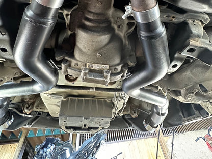 C&L Axle-Back Exhaust with Polished Tips (15-23 Mustang EcoBoost w/o Active Exhaust)