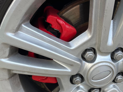 C&L Performance Series Rear Brake Calipers; Red (05-14 Mustang)