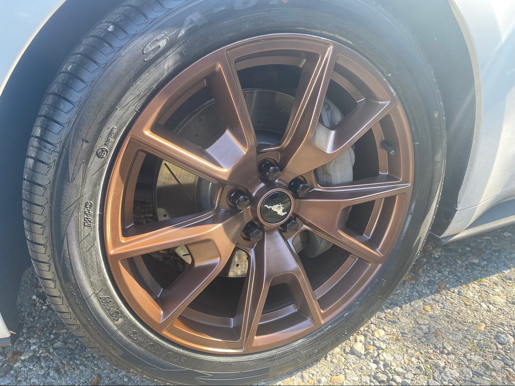 C&L Super Sport Cross-Drilled and Slotted Rotors; Front Pair (15-23 Mustang GT w/o Performance Pack, EcoBoost w/ Performance Pack)