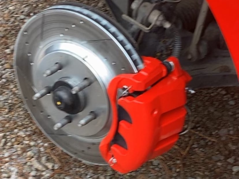 C&L Performance Series Front Brake Calipers; Red (05-10 Mustang GT; 11-14 Mustang V6)