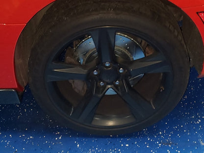 C&L Super Sport HD Cross-Drilled and Slotted Rotors; Rear Pair (16-24 Camaro SS)