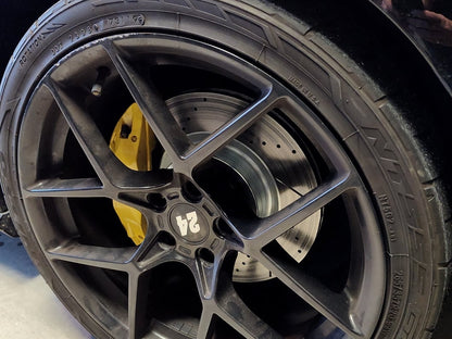 C&L Super Sport HD Cross-Drilled and Slotted Rotors; Front Pair (16-24 Camaro SS w/ 4-Piston Front Calipers; 21-24 Camaro LT1)