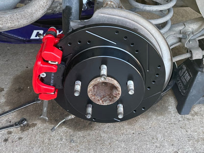 C&L Performance Series Front Brake Calipers; Red (03-04 Mustang GT, V6)