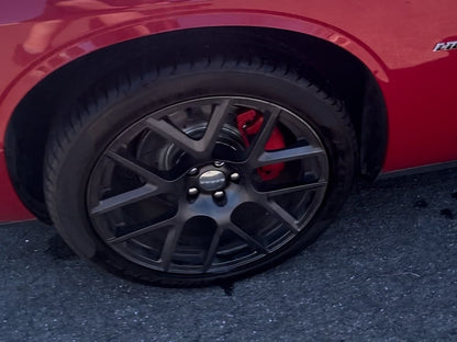 C&L Performance Series Front Brake Calipers; Red (12-20 Challenger GT, R/T, Rallye Redline, SXT & T/A w/ Dual Piston Front Calipers)