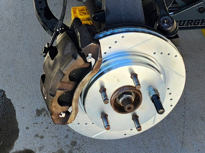 C&L Super Sport HD 5-Lug Brake Rotor and Pad Kit; Front (06-18 RAM 1500, Excluding SRT-10 & Mega Cab)