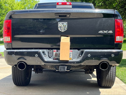 C&L Dual Exhaust System with Black Tips; Rear Exit (09-18 5.7L RAM 1500 w/ Factory Dual Exhaust)