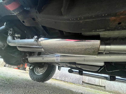 C&L Dual Exhaust System with Polished Tips; Side/Rear Exit (19-26 5.3L Silverado 1500 w/o Factory Dual Exhaust)