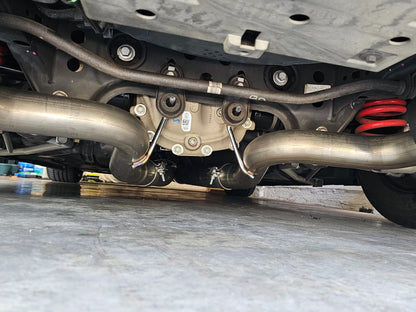 C&L Stainless Steel Cat-Back Exhaust with Black Tips (15-17 Mustang GT Fastback)