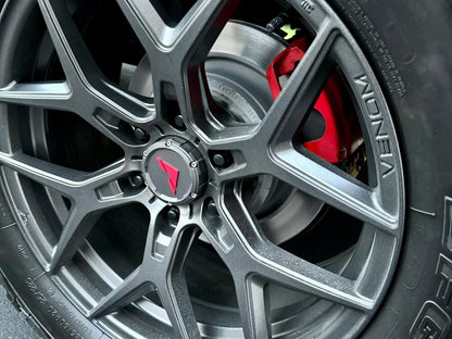 C&L Performance Rear Brake Calipers; Red (12-14 2WD/4WD F-150; 15-17 F-150 w/ Manual Parking Brake; 17-18 F-150 Raptor)
