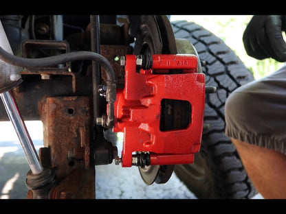 C&L Performance Rear Brake Calipers; Red (07-18 Jeep Wrangler JK)