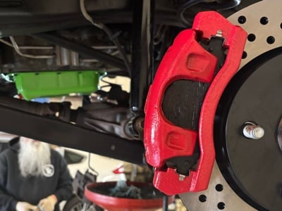 C&L Performance Front Brake Calipers; Red (07-18 Jeep Wrangler JK)