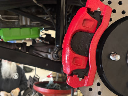 C&L Performance Front Brake Calipers; Red (07-18 Jeep Wrangler JK)