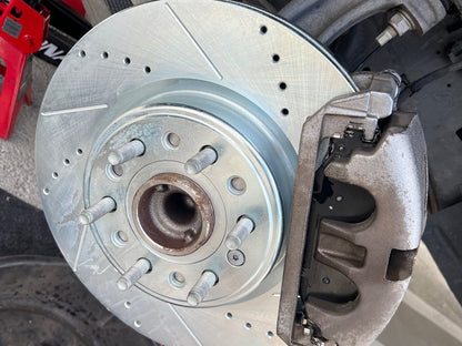 C&L Super Sport HD Cross-Drilled and Slotted 6-Lug Rotors; Front Pair (19-25 RAM 1500, Excluding RHO & TRX)