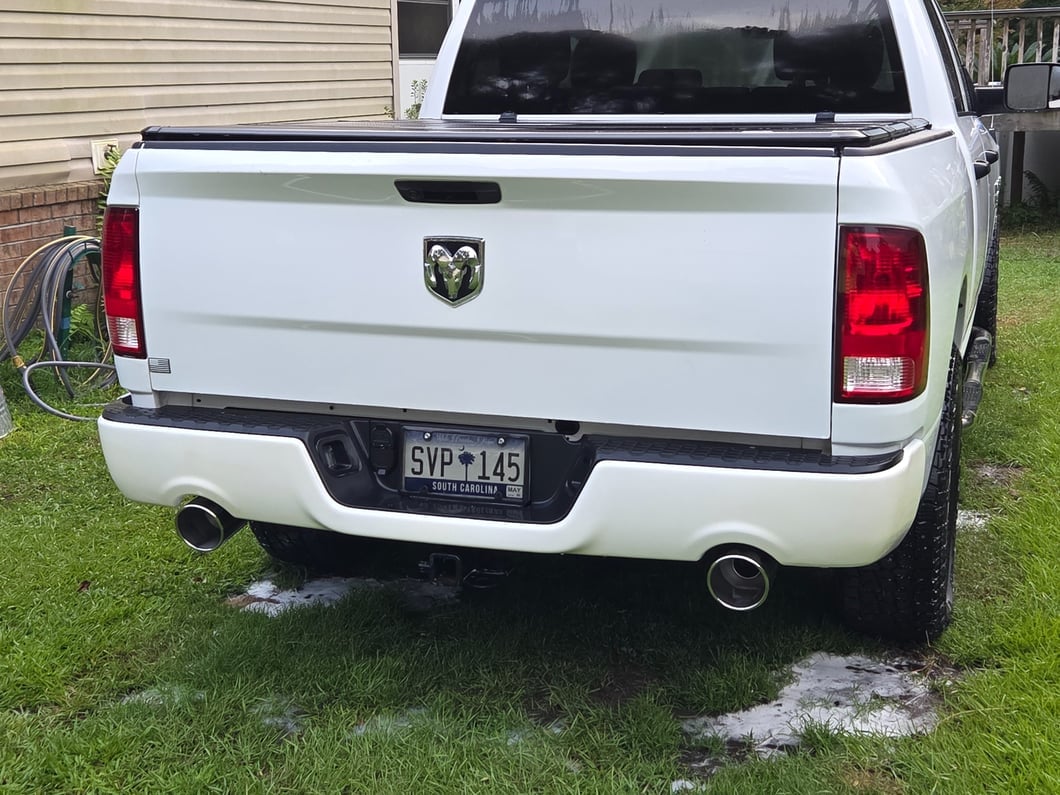 C&L Dual Exhaust System with Polished Tips; Rear Exit (09-18 5.7L RAM 1500 w/ Factory Dual Exhaust)