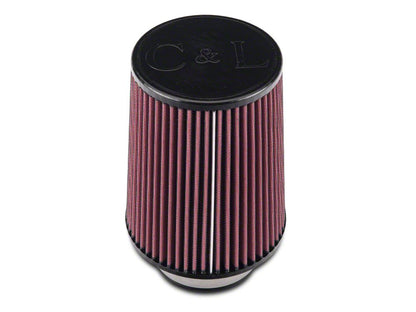 C&L Cold Air Intake Replacement Filter; 4-Inch Inlet / 8-Inch Length