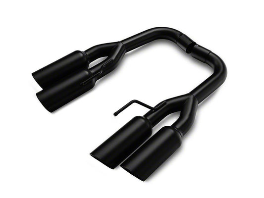 C&L Muffler Delete Axle-Back Exhaust with Black Tips (18-23 Mustang GT w/o Active Exhaust)