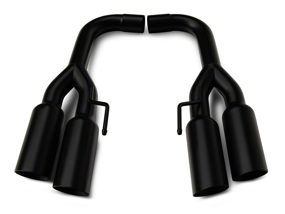C&L Muffler Delete Axle-Back Exhaust with Black Tips (18-23 Mustang GT w/o Active Exhaust)