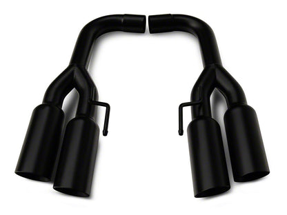 C&L Muffler Delete Axle-Back Exhaust with Black Tips (18-23 Mustang GT w/o Active Exhaust)