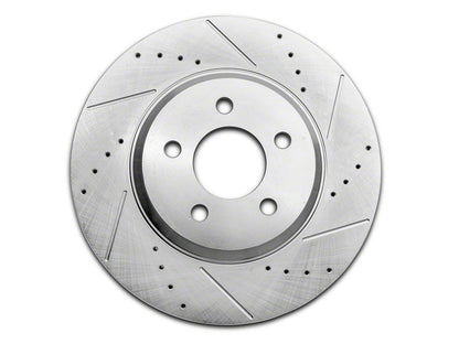 C&L Super Sport Cross-Drilled and Slotted Rotors; Front Pair (05-10 Mustang GT; 11-14 Mustang V6)