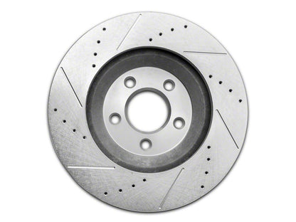 C&L Super Sport Cross-Drilled and Slotted Rotors; Front Pair (05-10 Mustang GT; 11-14 Mustang V6)