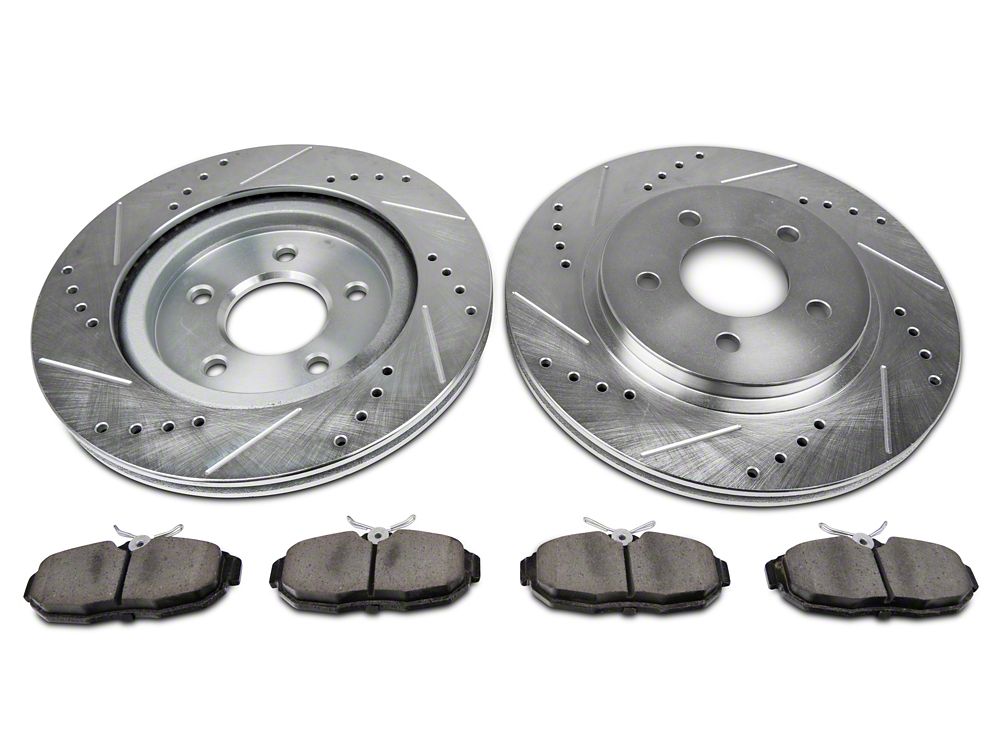 C&L Super Sport Brake Rotor and Pad Kit; Rear (05-10 Mustang)