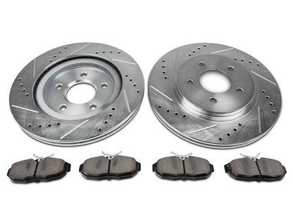 C&L Super Sport Brake Rotor and Pad Kit; Rear (05-10 Mustang)