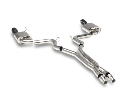 C&L Cat-Back Exhaust with Black Tips (15-17 Mustang GT Fastback)