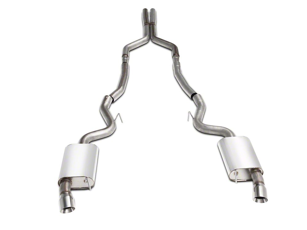 C&L Stainless Steel Cat-Back Exhaust with Polished Tips (15-17 Mustang GT Fastback)