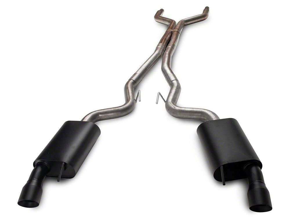C&L Stainless Steel Cat-Back Exhaust with Black Tips (15-17 Mustang GT Fastback)