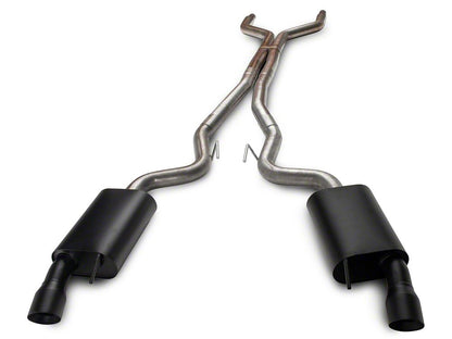 C&L Stainless Steel Cat-Back Exhaust with Black Tips (15-17 Mustang GT Fastback)