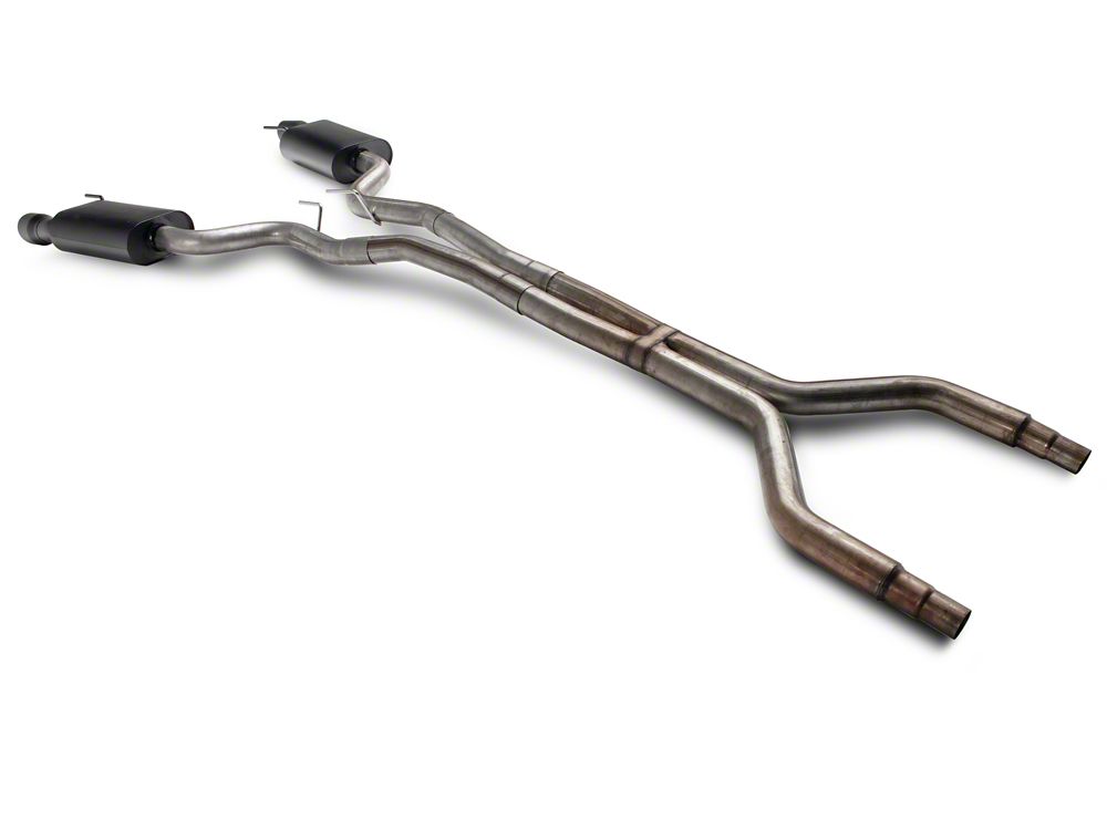 C&L Stainless Steel Cat-Back Exhaust with Black Tips (15-17 Mustang GT Fastback)