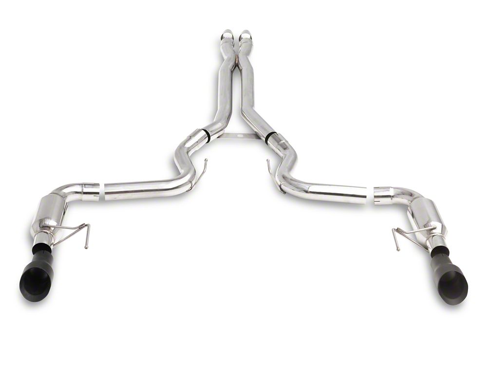 C&L Race Cat-Back Exhaust with Black Tips (15-17 Mustang GT Fastback)