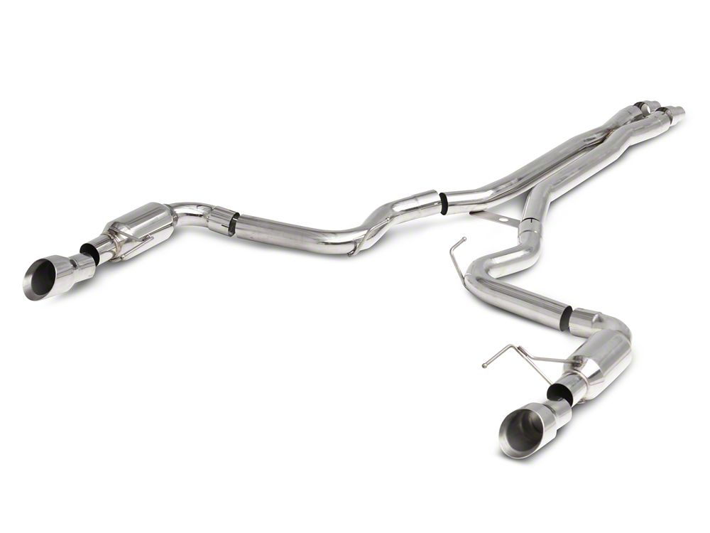 C&L Race Cat-Back Exhaust with Polished Tips (15-17 Mustang GT Fastback)