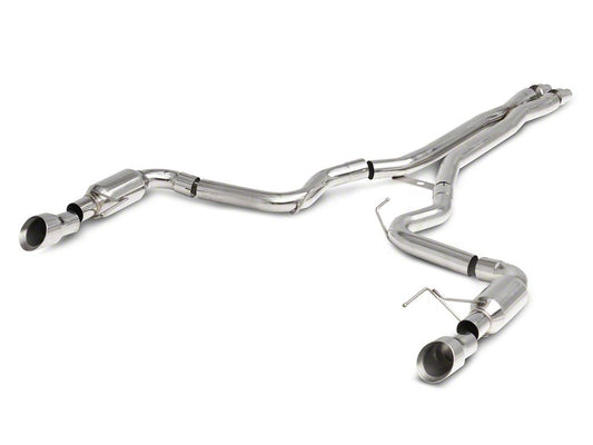 C&L Race Cat-Back Exhaust with Polished Tips (15-17 Mustang GT Fastback)