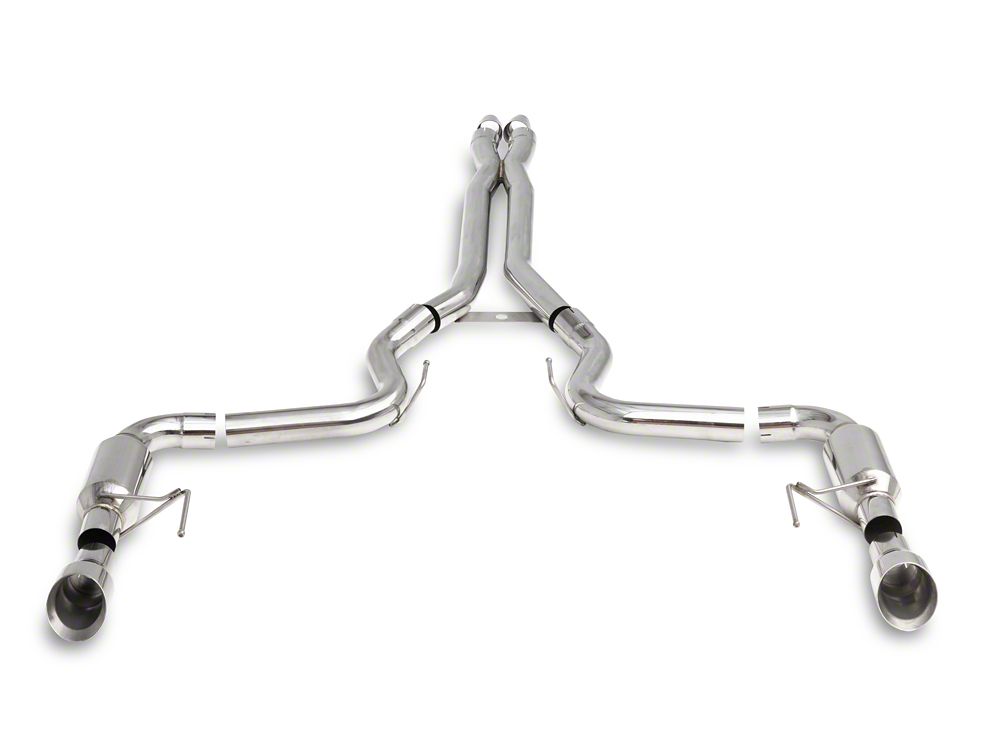 C&L Race Cat-Back Exhaust with Polished Tips (15-17 Mustang GT Fastback)