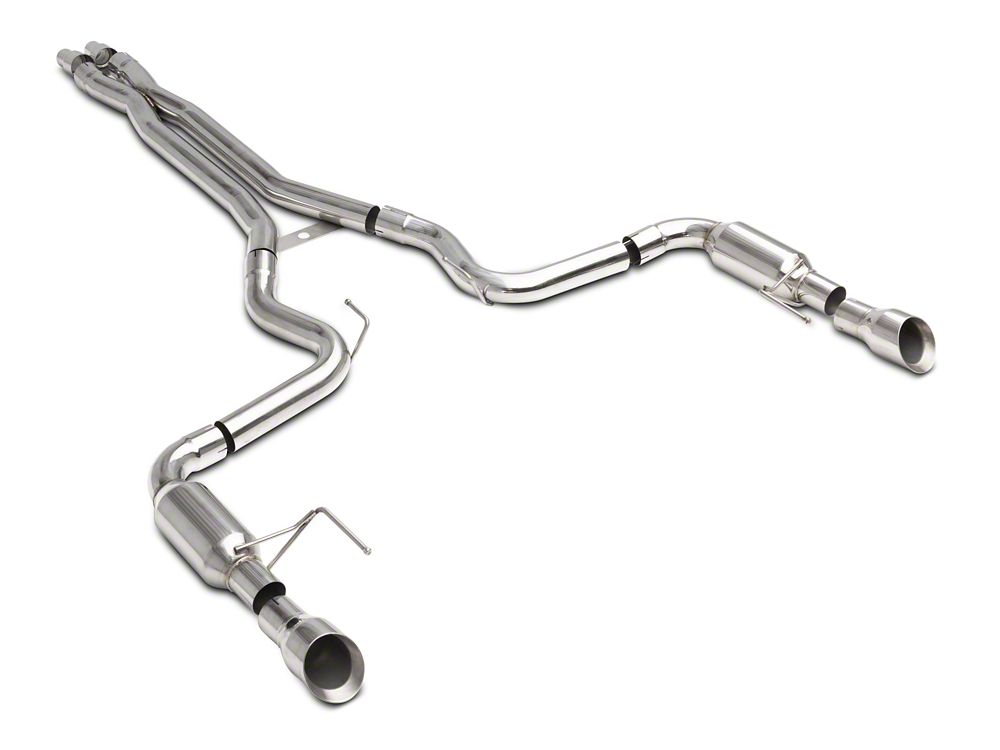 C&L Race Cat-Back Exhaust with Polished Tips (15-17 Mustang GT Fastback)