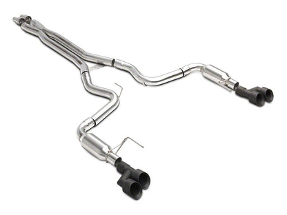 C&L Race Cat-Back Exhaust with Black Tips (18-23 Mustang GT Fastback w/o Active Exhaust)