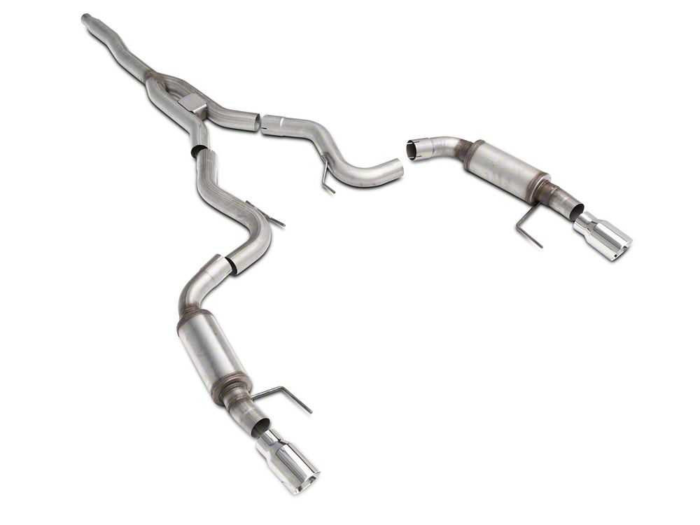 C&L Sport Cat-Back Exhaust with Polished Tips (15-23 Mustang EcoBoost Fastback w/o Active Exhaust)