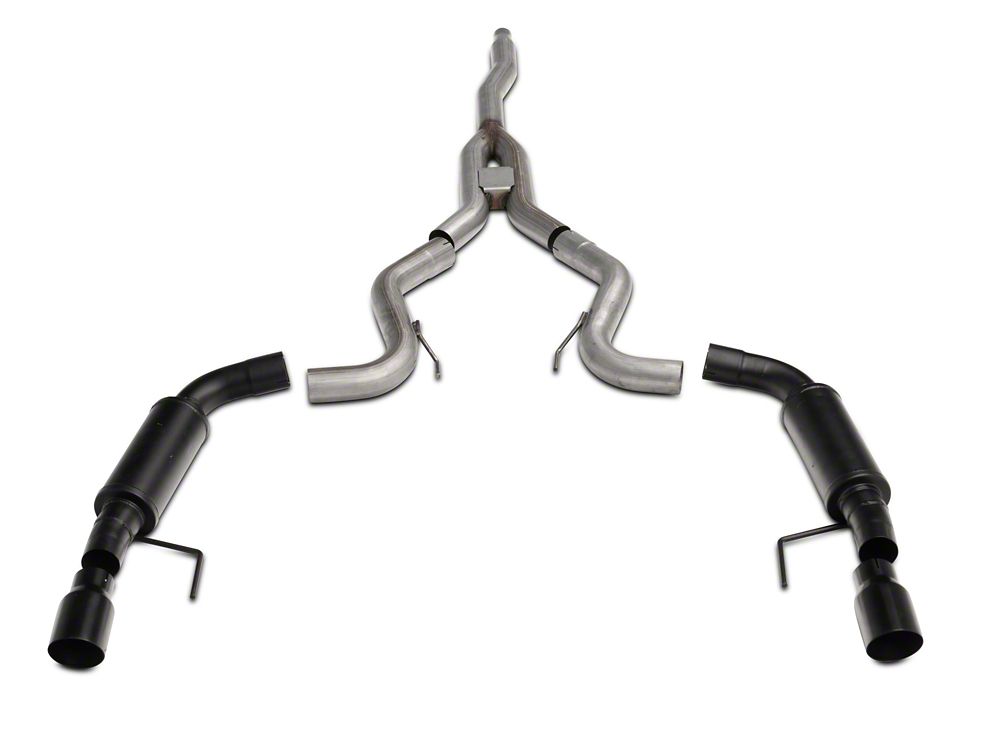C&L Sport Cat-Back Exhaust with Black Tips (15-23 Mustang EcoBoost Fastback w/o Active Exhaust)