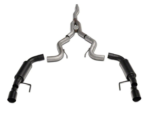 C&L Sport Cat-Back Exhaust with Black Tips (15-23 Mustang EcoBoost Fastback w/o Active Exhaust)