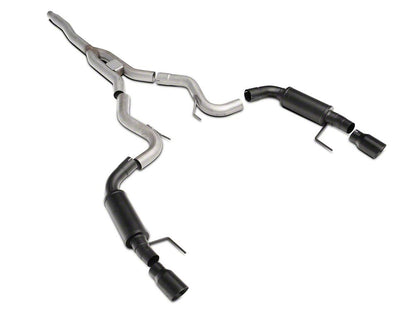 C&L Sport Cat-Back Exhaust with Black Tips (15-23 Mustang EcoBoost Fastback w/o Active Exhaust)