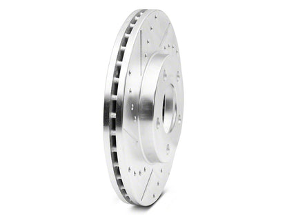 C&L Super Sport Cross-Drilled and Slotted Rotors; Front Pair (94-04 Mustang GT, V6)