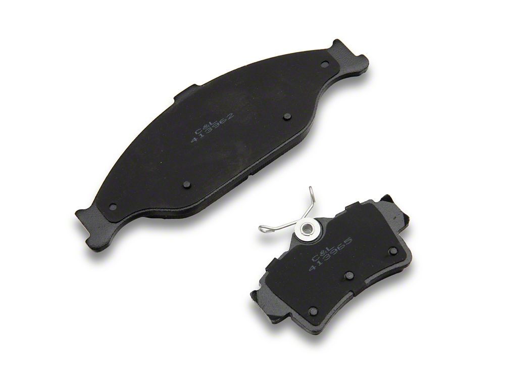 C&L Super Sport Brake Rotor and Pad Kit; Front and Rear (99-04 Mustang GT, V6)