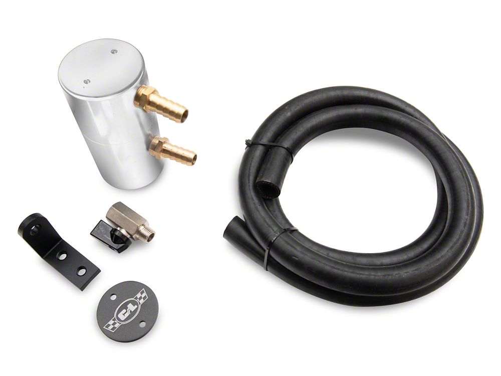 C&L Oil Separator; Polished; Driver Side (15-23 Mustang EcoBoost)