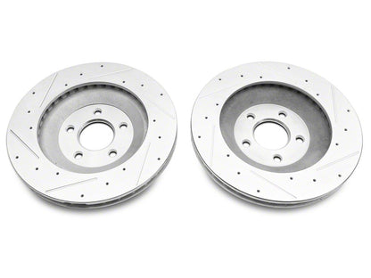 C&L Super Sport Cross-Drilled and Slotted Rotors; Front Pair (94-04 Mustang Cobra, Bullitt, Mach 1)
